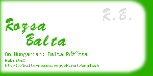 rozsa balta business card